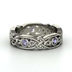    Brilliant Alhambra Band, Sterling Silver Ring with Iolite Jewelry