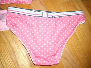 NWT Juicy Couture Pink Bandeau Ruffle Bikini Swimsuit S  