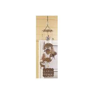 Cabin Fever Rustic Vibrant Wind Chime   36  Kitchen 
