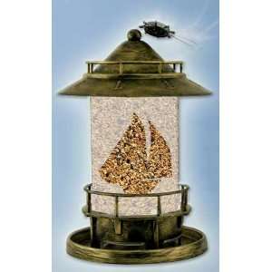 Perky Pet WB Marque Bird Feeder, Worn Brass Finish, Lighthouse Style 