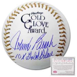   Baseball with 10x Gold Glove Inscription