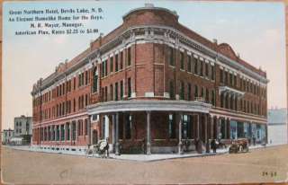 1910 PC Great Northern Hotel Devils Lake, North Dakota  