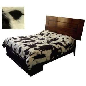 Alpaca Luxury Fur Blanket Black & White:  Home & Kitchen