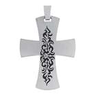 Body Candy Stainless Steel Tribal Cross Pendant 42x32mm