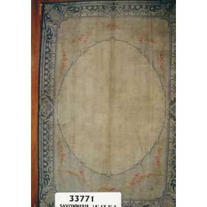  9x14 Hand Knotted Savonnerie France Rug   99x146: Home 
