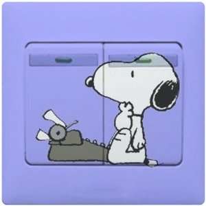   Art Light Switch Plate Cover Sticker Snoopy, Typing Words Electronics