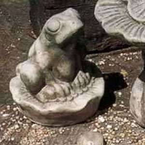  Campania Cast Stone Animal   Smiling Frog   Natural: Patio 