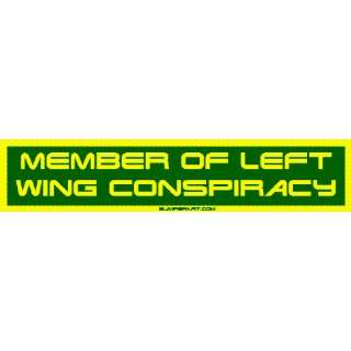  Member of Left Wing Conspiracy MINIATURE Sticker 