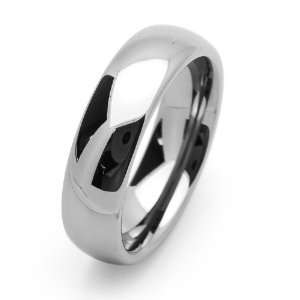  6MM Comfort Fit Tungsten Wedding Band Classic Domed Ring For Men 