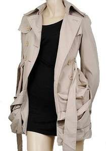 New Moon Collection Trench Womens Coats Khaki Taupe Size L ~  