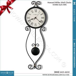 625495 Howard Miller Wrought iron Wall Clock  