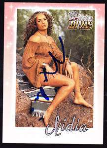 NIDIA signed 2003 Fleer WWF WWE RAW DIVA card  