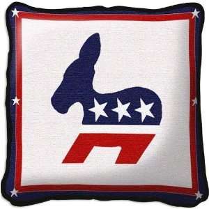Democratic Logo Pillow   17 x 17 Pillow