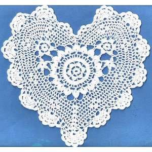  BUY 1 GET 1 OF SAME FREE/Crocheted White Lace Heart, 9 x 