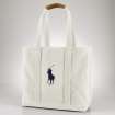Canvas and Leather Large Tote   Bags & Business Men   RalphLauren 
