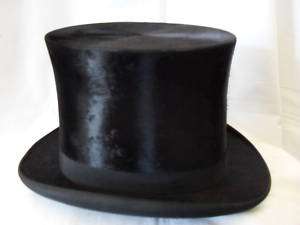Antique 19 Century English TOP HAT BEAVER size 22,4  