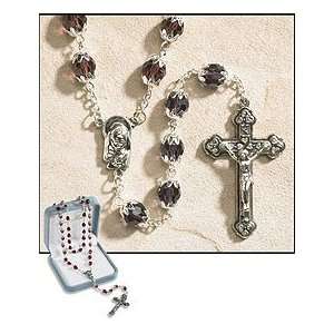  June (Light Amethyst) Double Capped Birthstone Rosary   25 