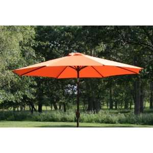  9 Outdoor Patio Umbrella with Tilt and Crank   Orange 