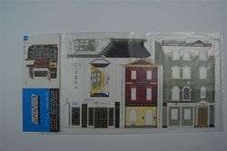 HO train scale model architectural buildings paper  