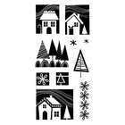  Inkadinkado Christmas Homes Clear Stamps