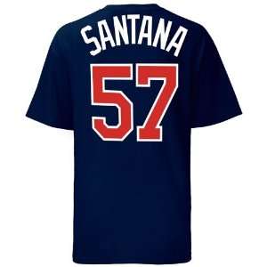  MLB Twins Santana # 57 Team Color T Shirt Sports 