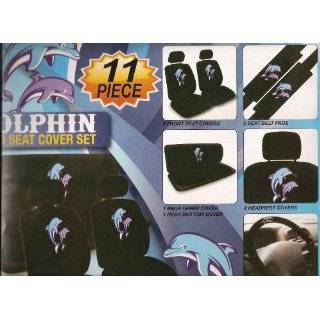 Dolphin 11 pcs Combo Seat Cover, Steering Wheel Cover and Shoulder Pad