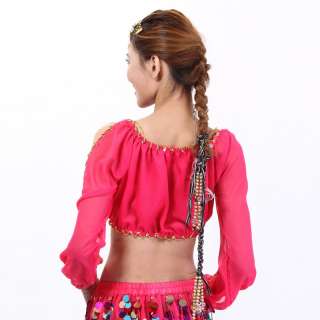 belly dance costume top bra lantern blouse 9Colors IN  