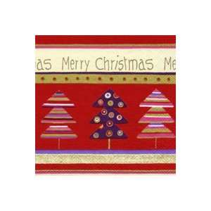  Silva Red Purple Christmas Party Lunch Napkin
