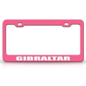 GIBRALTAR Country Steel Auto License Plate Frame Tag Holder, Pink 