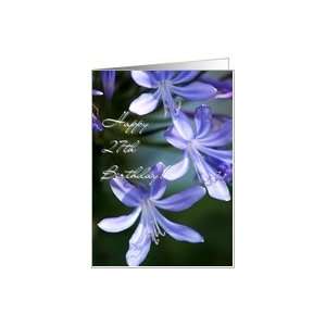  Happy 27th Birthday Agapanthus blossoms Card: Toys & Games