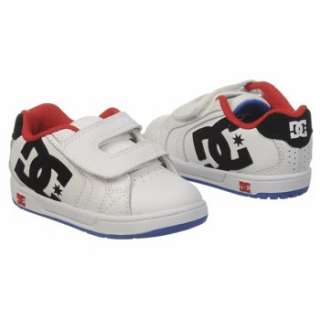 Athletics DC Shoes Kids Net Toddler White/Blue/Red Shoes 