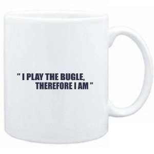 Mug White i play the guitar Bugle, therefore I am  Instruments 