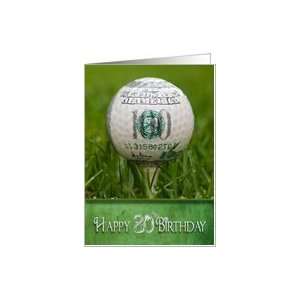  golf, sport, money, golf ball, birthday Card Health 