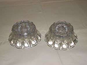 OLD VINTAGE CLEAR GLASS BUBBLE STYLE CANDLE HOLDER  