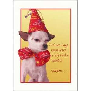   Birthday Humor Greeting Card   Skeptical Dog: Health & Personal Care