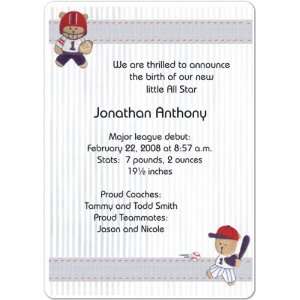    Sports Bears Magnet Large Birth Announcements: Everything Else