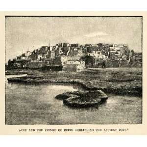  1903 Print Port Acre Faucher Gudin Reef Galilee Israel 