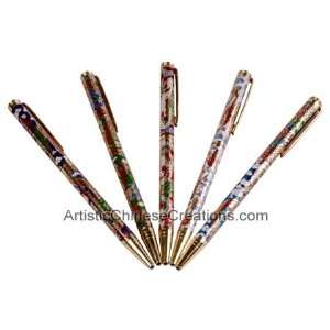   Chinese Cloisonne Pen Set   Dragon Symbols (Set of 5): Office Products