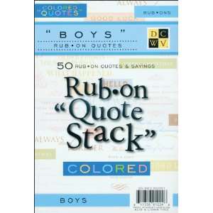  Rub On Quote Stacks 4.5X6.75 10 Sheets/Pad Boy [Office 