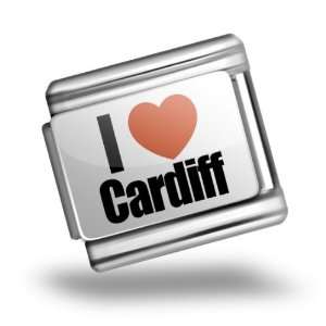   Charms Original I Love Cardiff region: Cardiff, Wales Bracelet Link