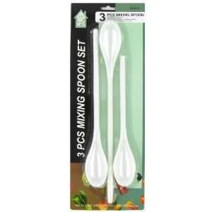  3Pc Plastic Kitchen Spoon Set Case Pack 36