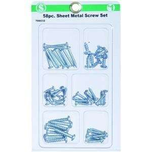  Sheet Metal Screw Set   Dollar Program, 58PC SHEET METAL 