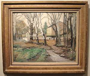   Bassett c.1930s PA Impressionist painting Philadelphia artist  
