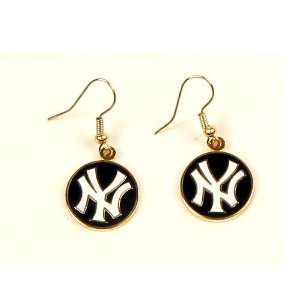  New York Yankees Circle Logo Dangle Earrings Everything 
