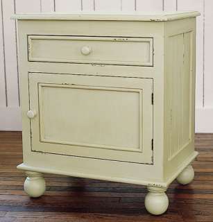 Bun Foot NIGHTSTAND Cottage Style 30 Distressed Paints Old World Wood 