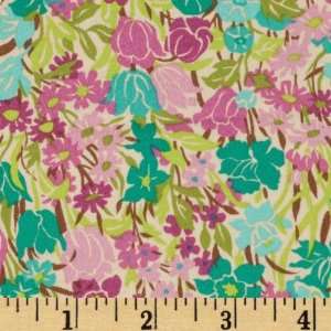  44 Wide Summer Of Love Flower Meadow Lilac Fabric By The 