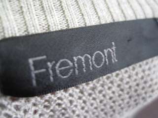 FREMONT Gray Knit Long Sleeve Sweater Top Sz L  