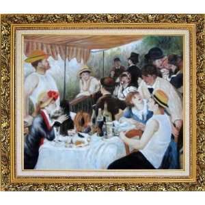 of the Boating Party, Renoir Replica Oil Painting, with Ornate Antique 