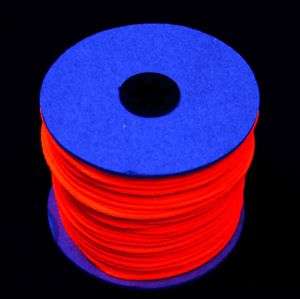 100m Rolle UV Schnur Leuchtschnur, rot, UV Deko UV  