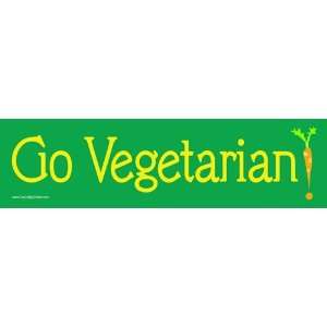  Go Vegetarian  Magnetic Bumper Sticker Automotive